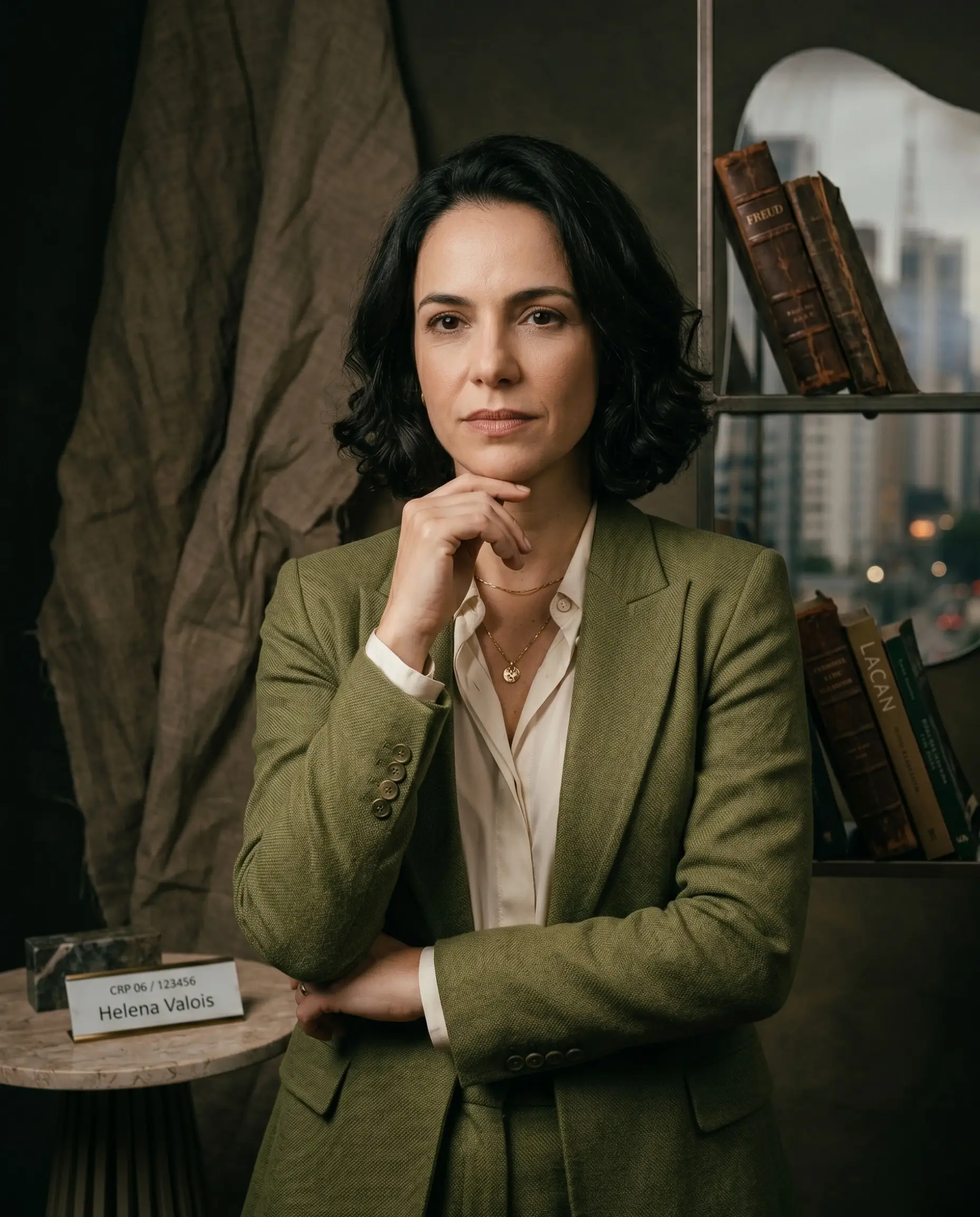 Retrato editorial da Dra. Helena Valois, psicóloga clínica e psicanalista